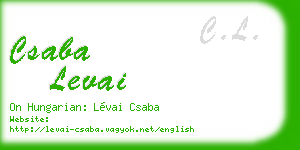csaba levai business card